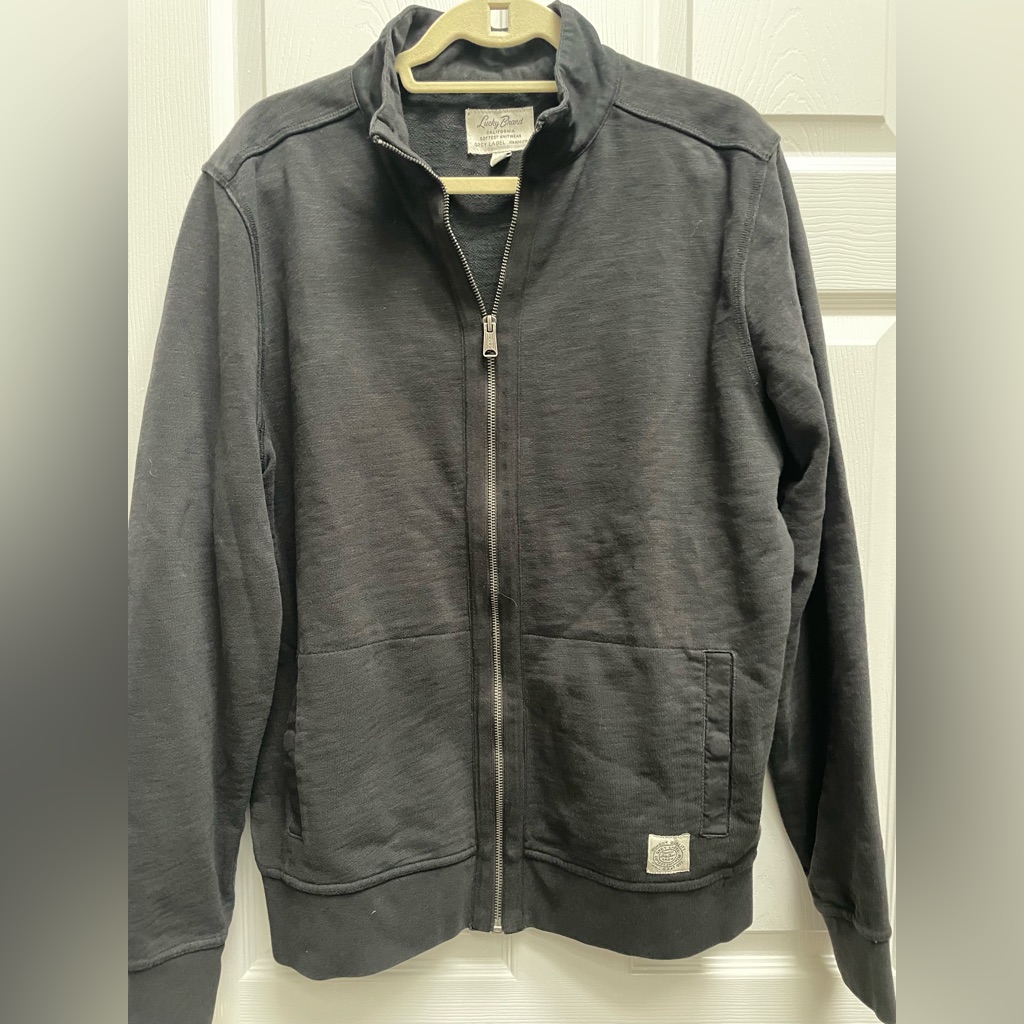 Men’s Lucky Brand Full Zip Collared Sweatshirt Large